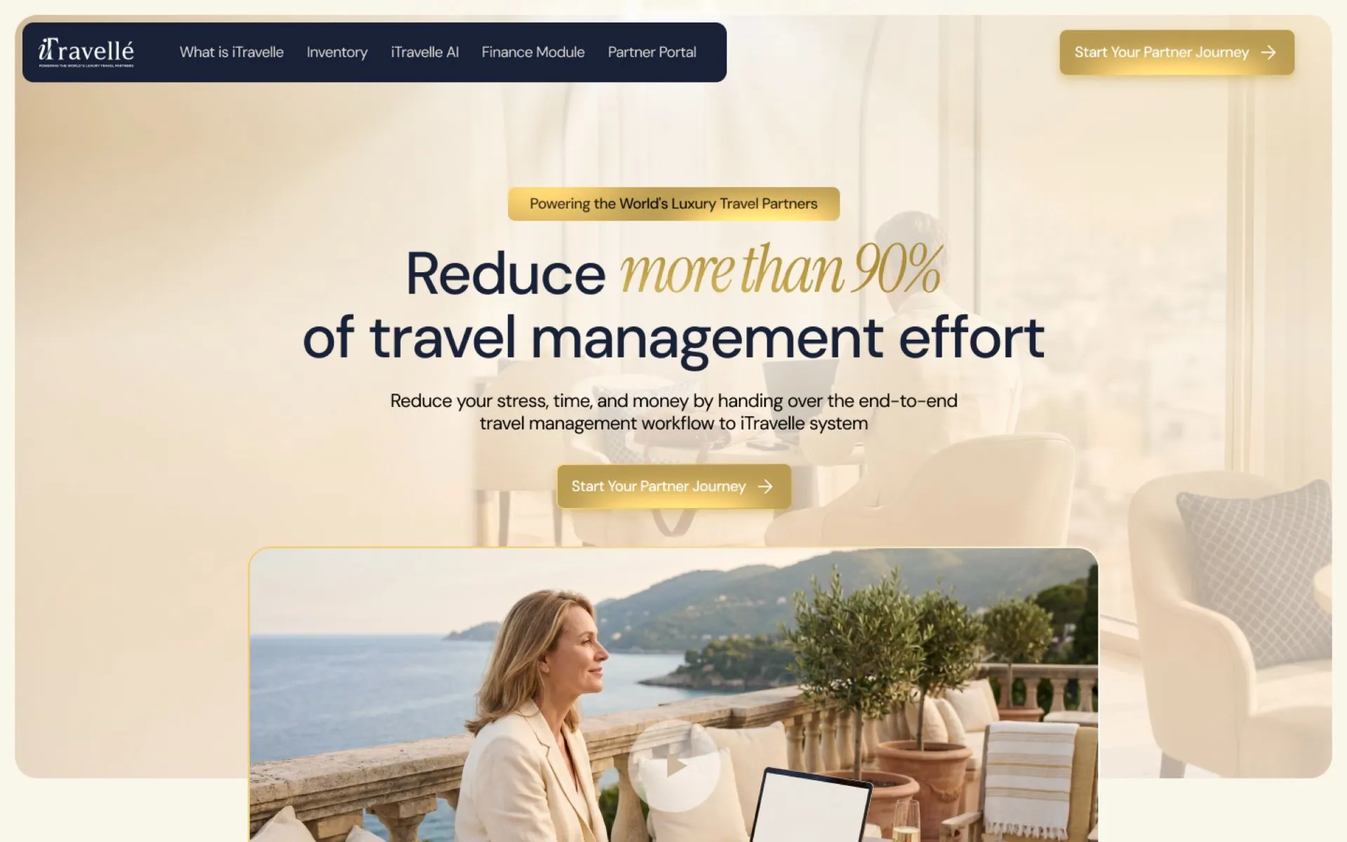 iTravelle landing page design